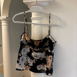 re:named Black and Cream Floral Camisole